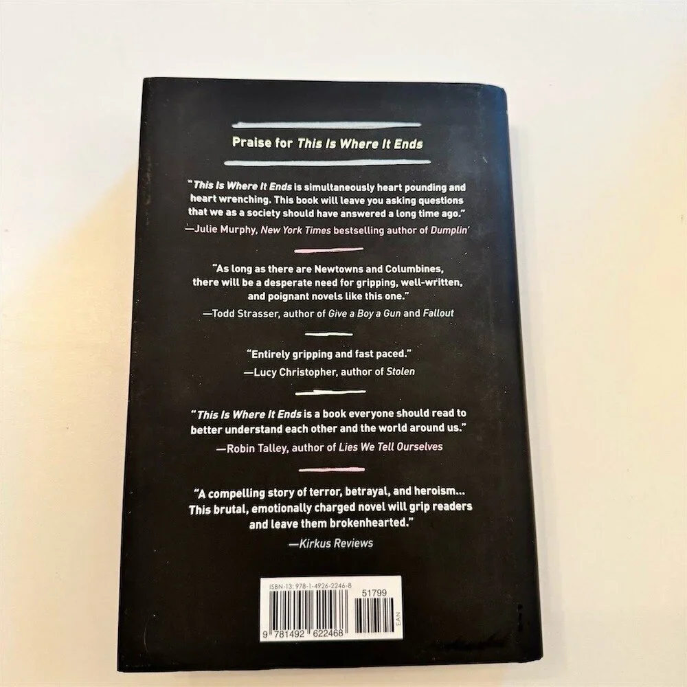 This Is Where It Ends Marieke Nijkamp Hardcover YA Thriller Novel Dust